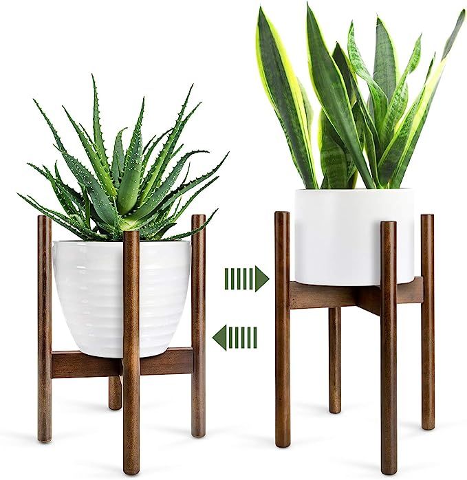 Plant Stand, Plant Holder Mid Century Wood Modern Flower Potted Holder Rack for Indoor Outdoor Fi... | Amazon (UK)