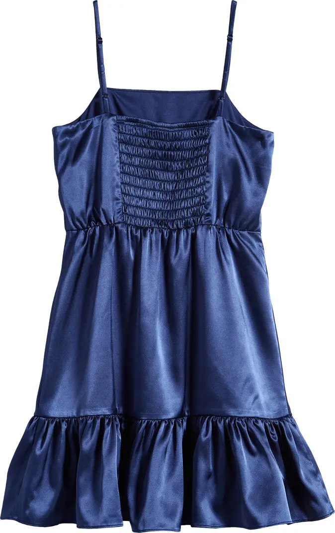 Ava & Yelly Kids' Ruffle Satin Dress | Nordstrom | Nordstrom