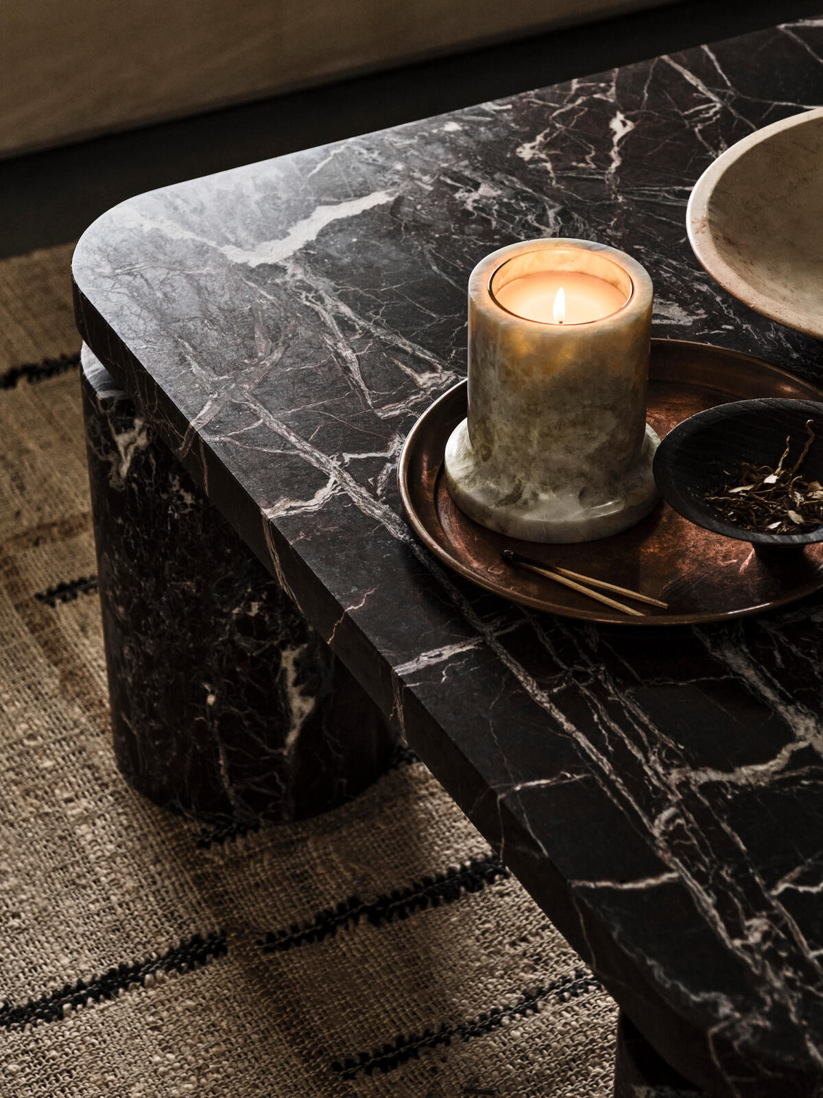 Carter Coffee Table, Rosso Levanto Marble | Soho Home Ltd