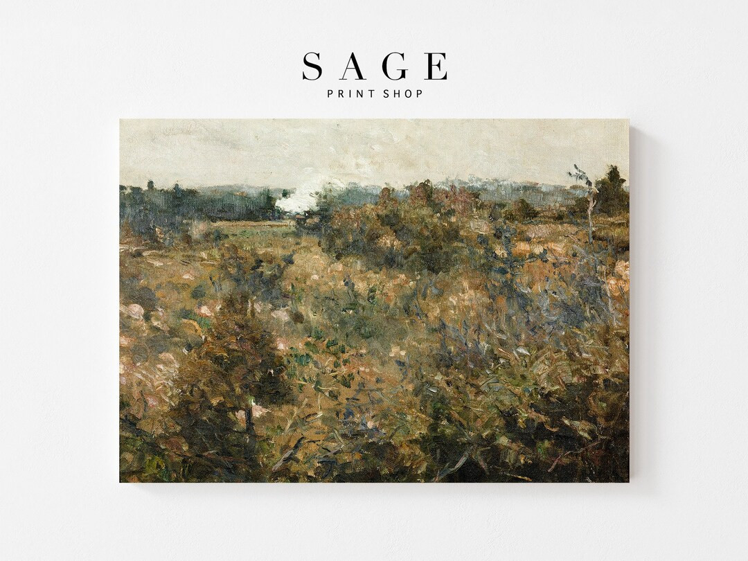 Landscape Study | Rustic Modern Wall Art | Vintage Landscape Oil Painting | 177 | Etsy (US)