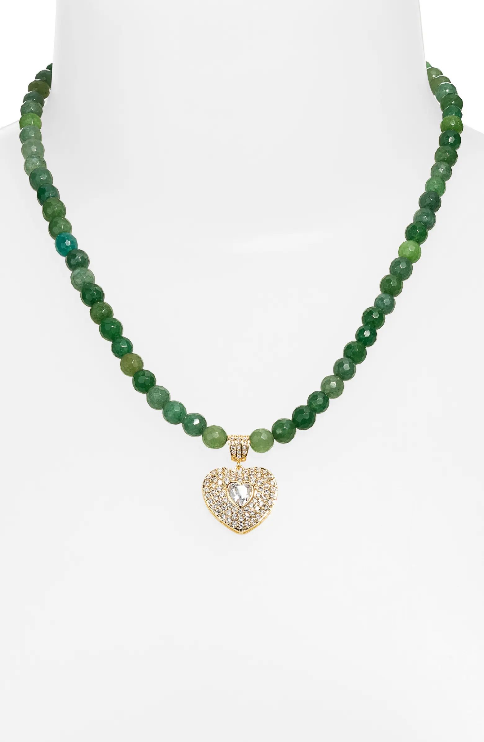 Smooth Jade Royal Heart Pendant Necklace | Nordstrom