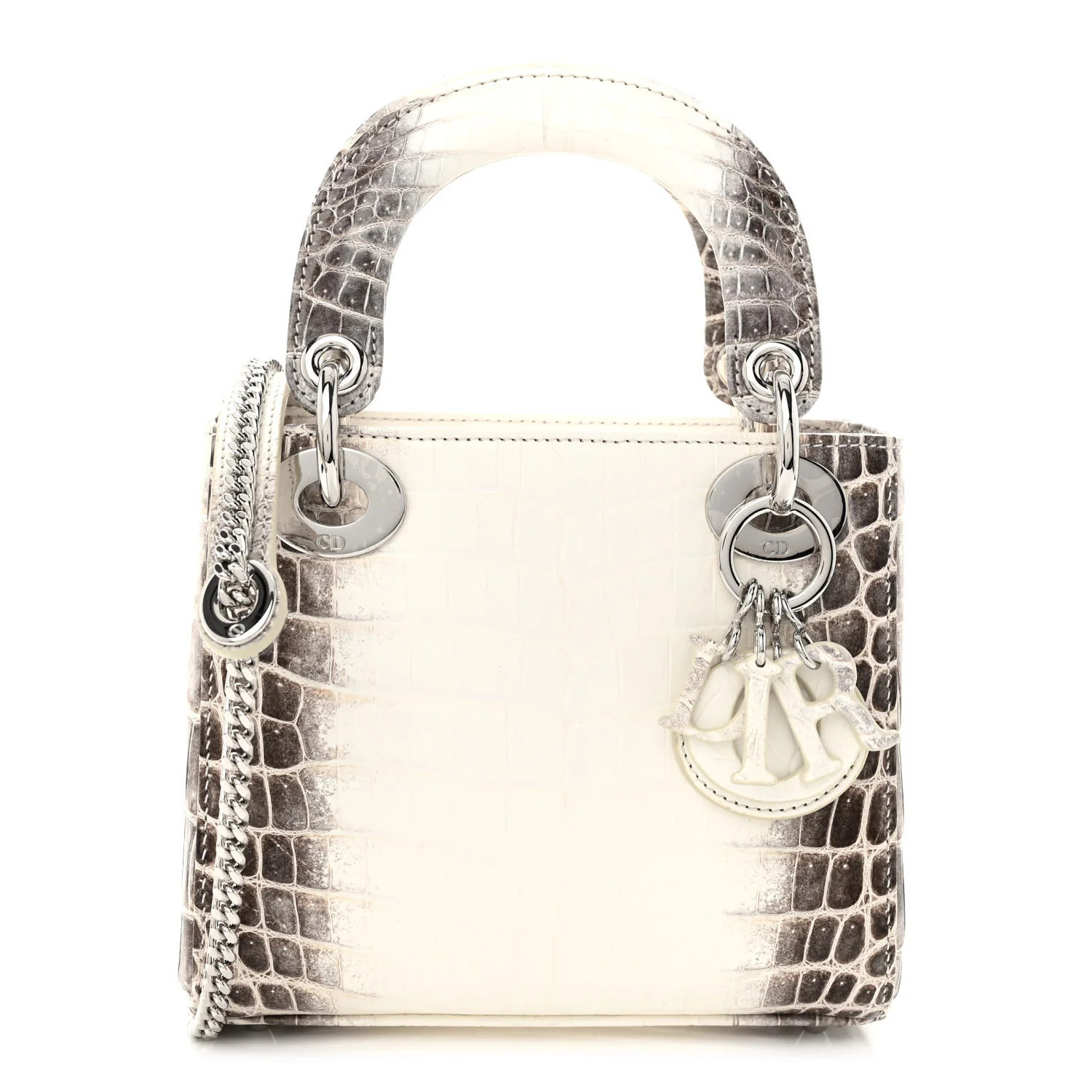Niloticus Crocodile Himalaya Mini Lady Dior White | FASHIONPHILE (US)