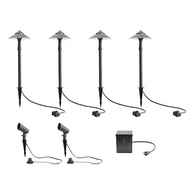 Harbor Breeze 8 -Pack 60 -Lumens 3.5 -Watt Bronze Line voltage Plug-in LED Outdoor Path Light Kit... | Lowe's