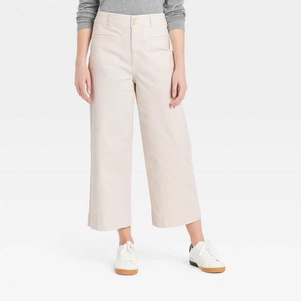 Women's High-Rise Cropped Wide Leg Pants - A New Day™ | Target