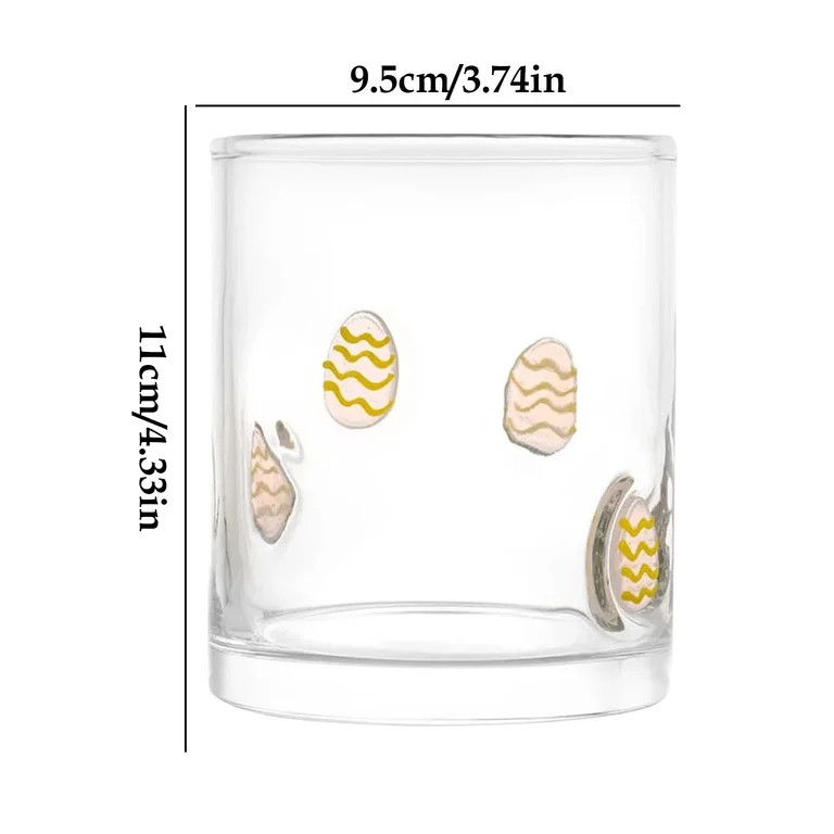 12 fl oz Easter Egg Charm Drinking Glasses, Set of 2 Glass Juice Cups Drinking Glass for Women Si... | Walmart (US)
