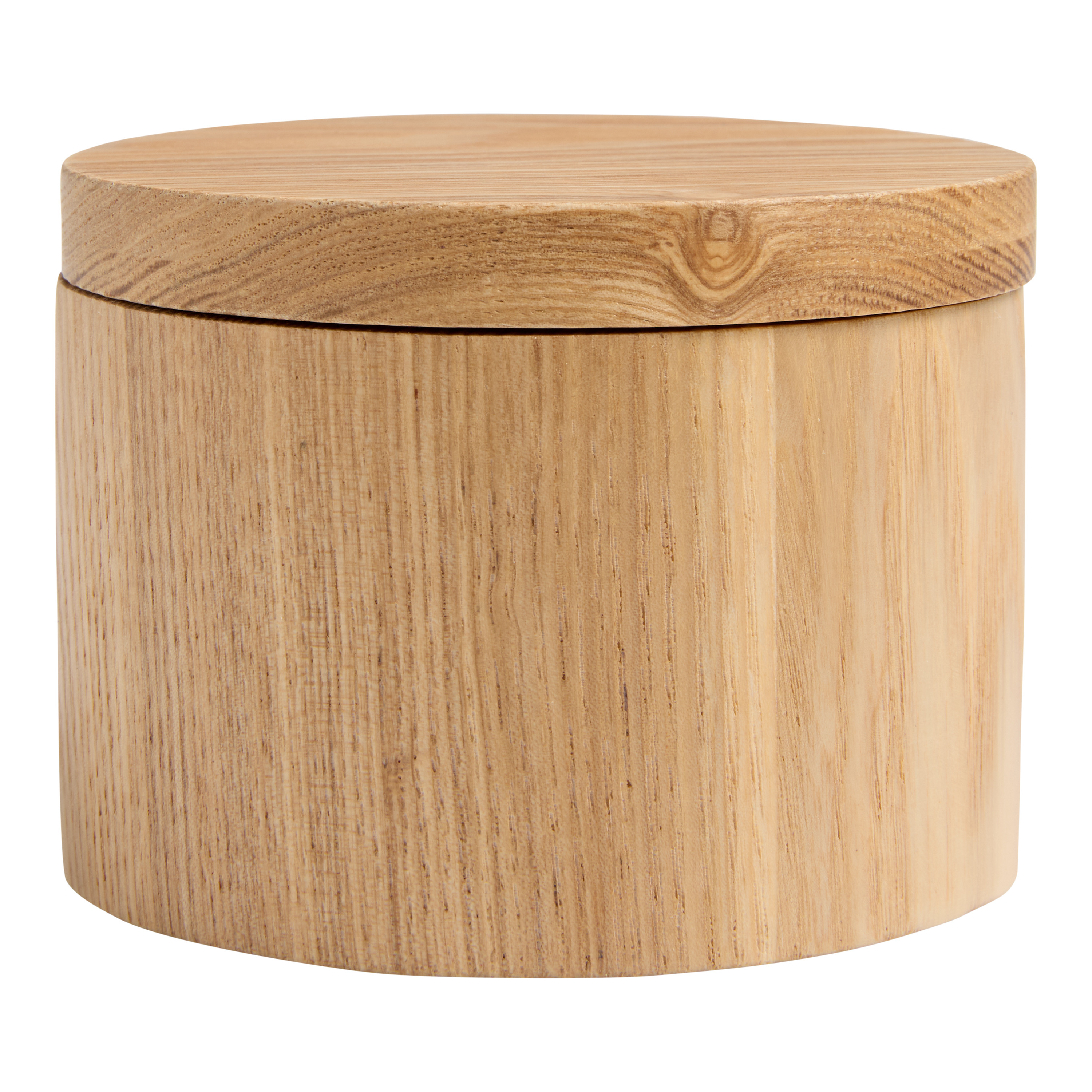 Ash Wood Salt Cellar with Swivel Lid | World Market