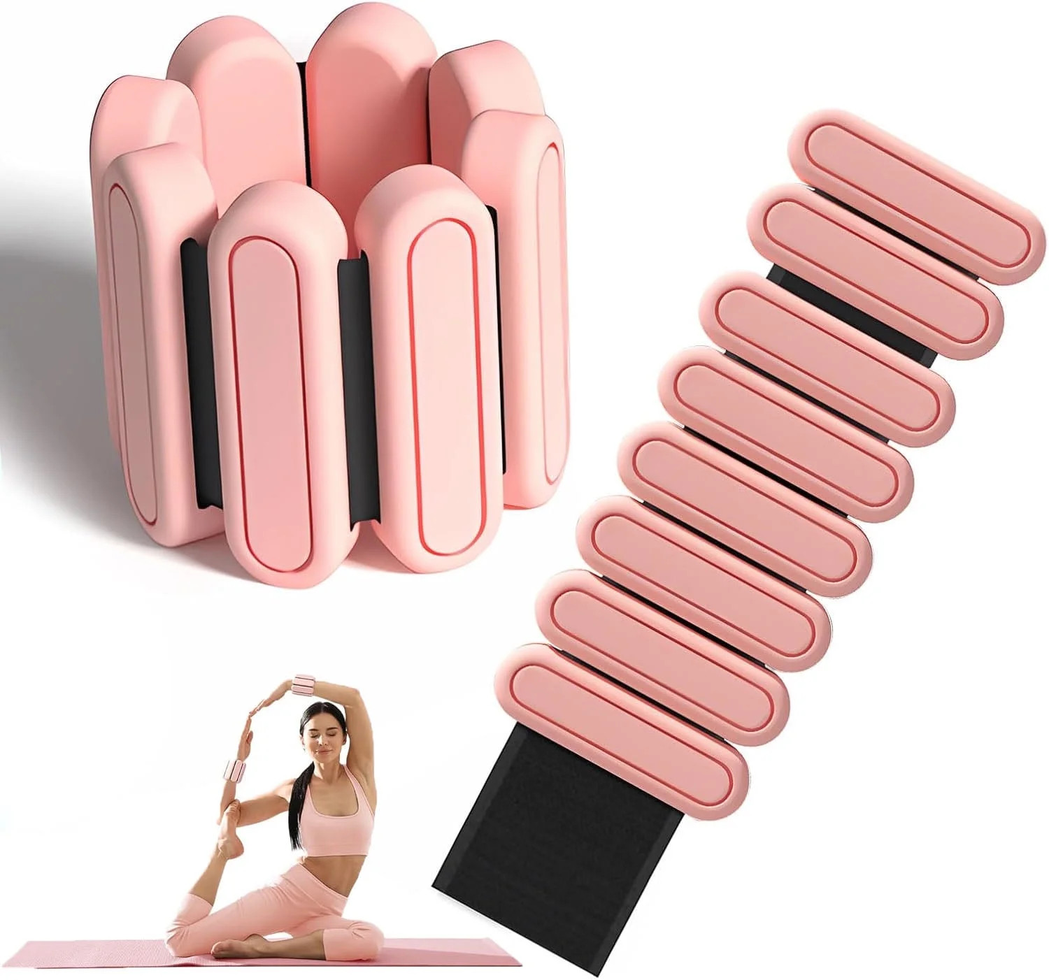 LUFF Wrist Ankle Weights for Women Men, Wearable Strong Arm Leg Weights-Set of 2(1Lbs Each), Adju... | Walmart (US)