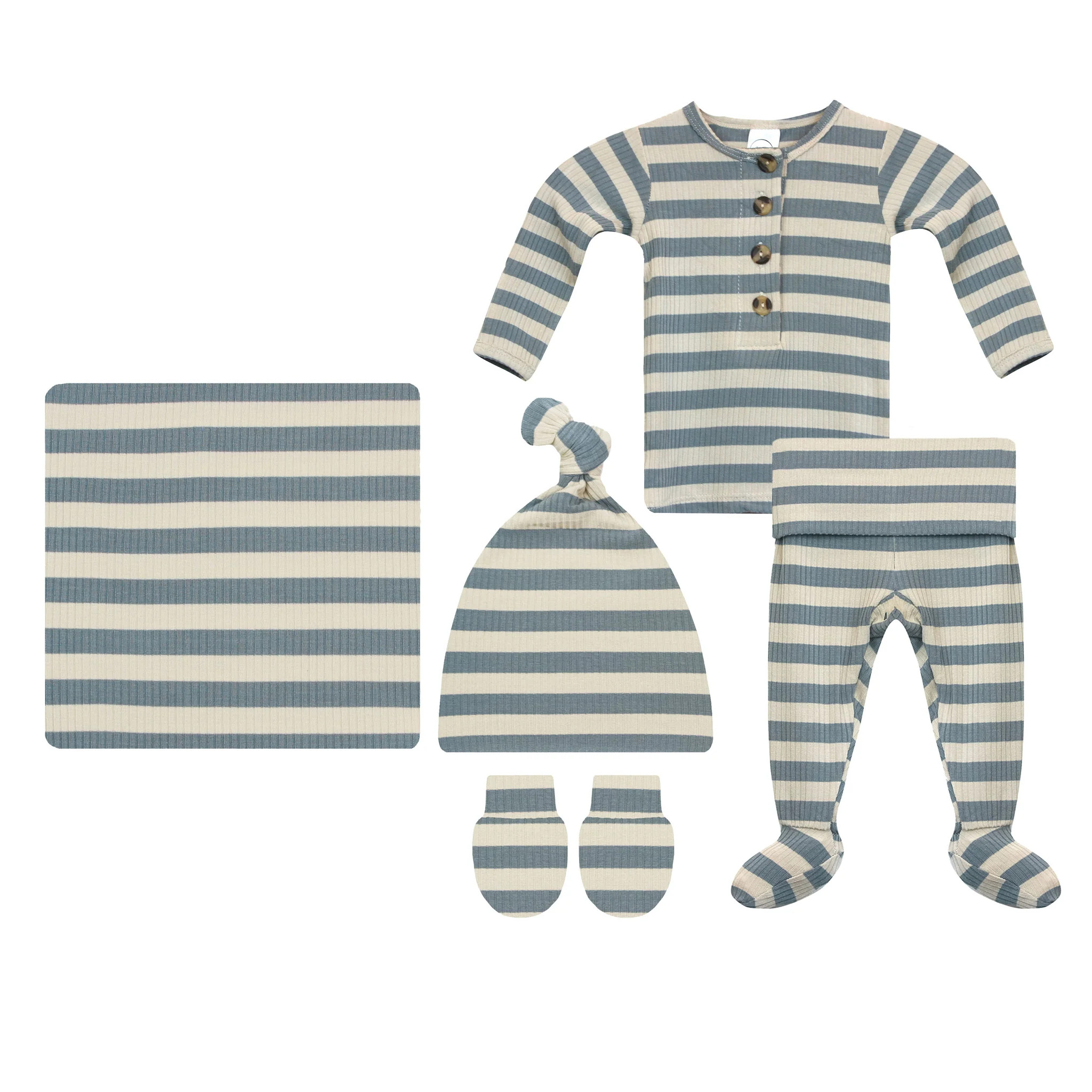Lincoln Ribbed Newborn Hat Bundle (Top + Bottom) | Lou Lou & Company