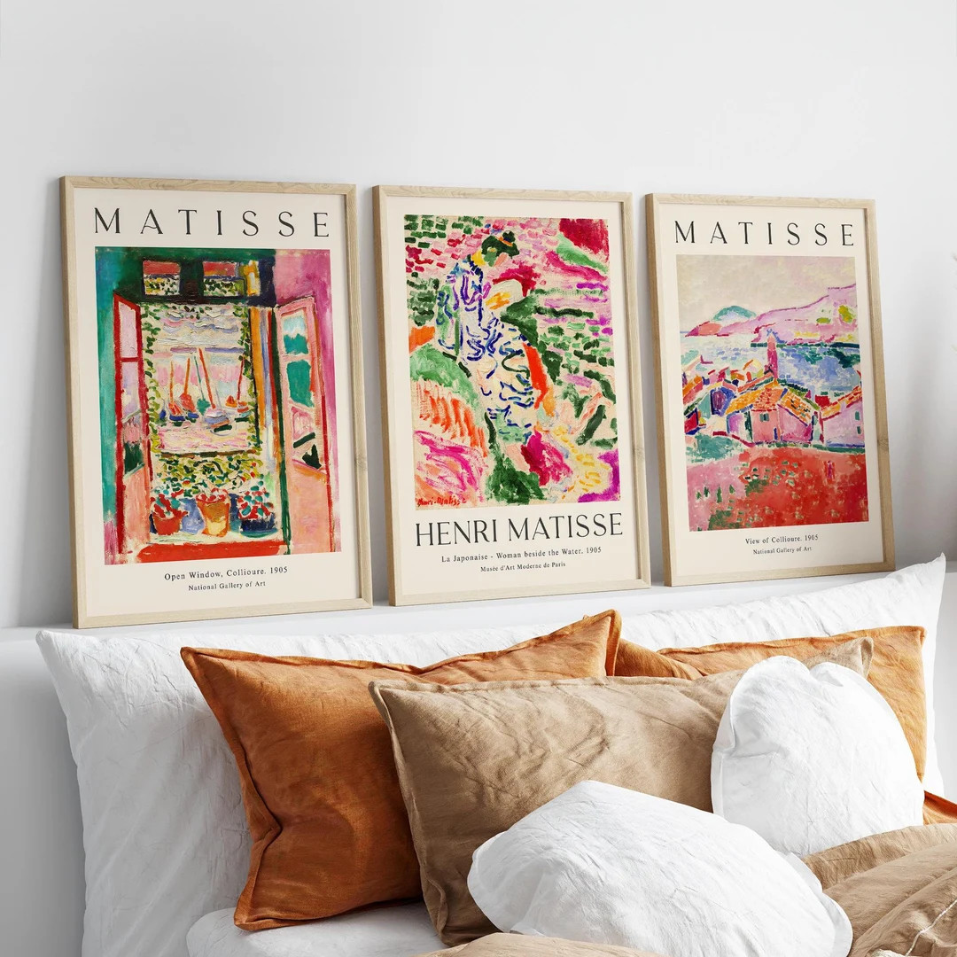 Matisse Print Set of 3, Matisse Wall Art, Matisse Poster, Gallery Wall Art, Museum Poster Set, Ma... | Etsy (US)