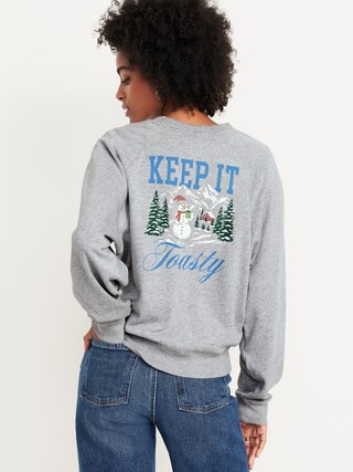 SoComfy Oversized Graphic Raglan Sweatshirt | Old Navy (CA)