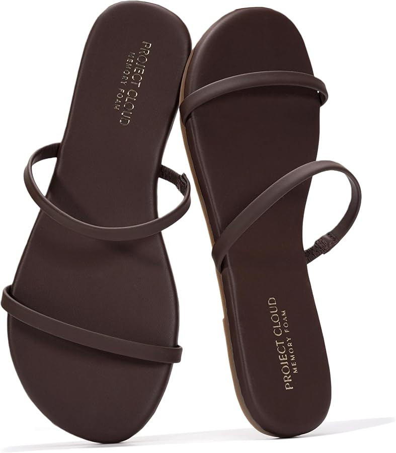 Project Cloud Summer Sandals for Women 2026 - Memory Foam Insole and Eco-Crafted Leather Beach Fl... | Amazon (US)