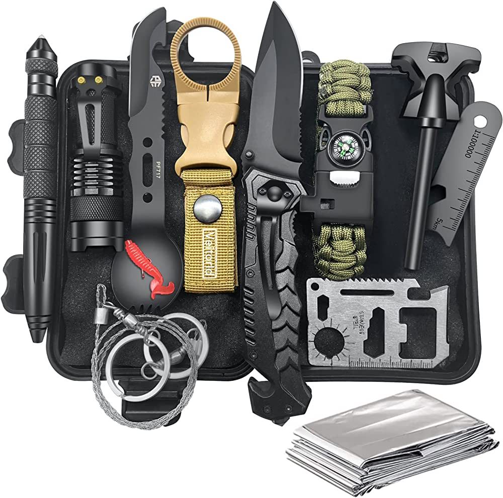 VEITORLD Gifts for Men Dad Husband Christmas, Valentines Day, Survival Gear and Equipment 12 in 1... | Amazon (US)