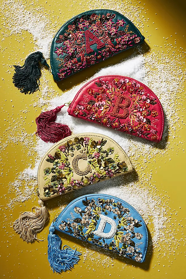 Beaded Monogram Pouch | Anthropologie (UK)