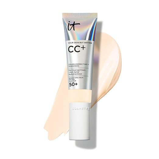 IT Cosmetics CC+ Cream - Natural Full Coverage Foundation With SPF 50+, Color Corrector & Anti-Ag... | Amazon (US)