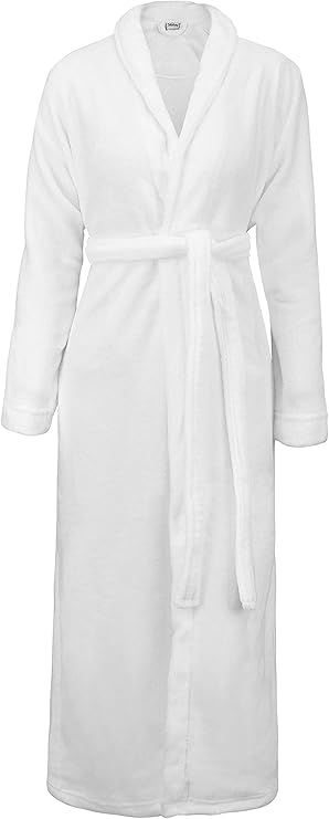 Simplicity Men/Women Luxurious Plush Kimono Bathrobe with Side Pockets | Amazon (US)