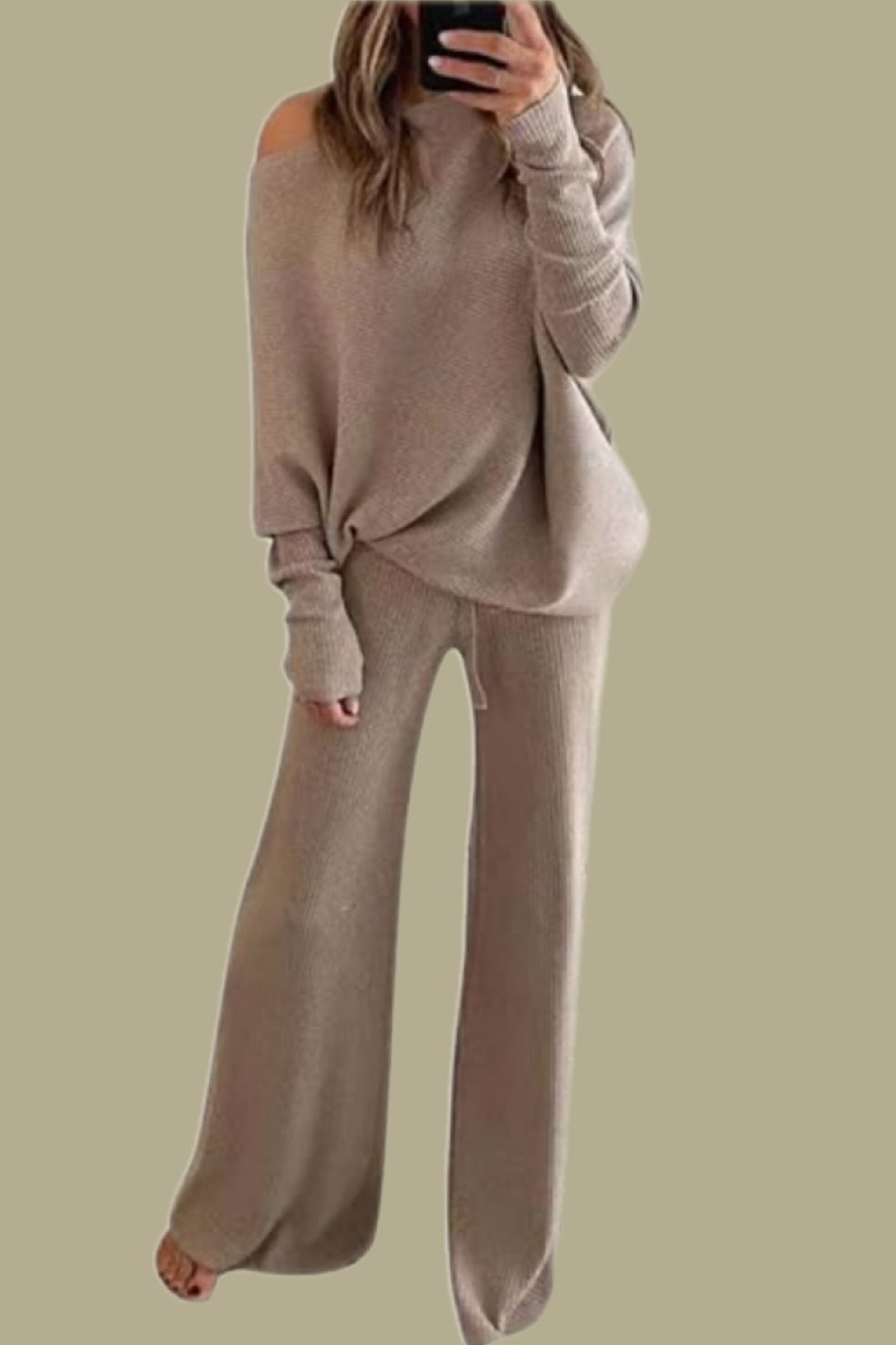 Ordering this right now! If an outfit could be a fireplace and a hot cup of coffee or hot chocolate this would be it. The slouchiest, sweater set ever! 

#LTKstyletip #LTKGiftGuide #LTKHoliday