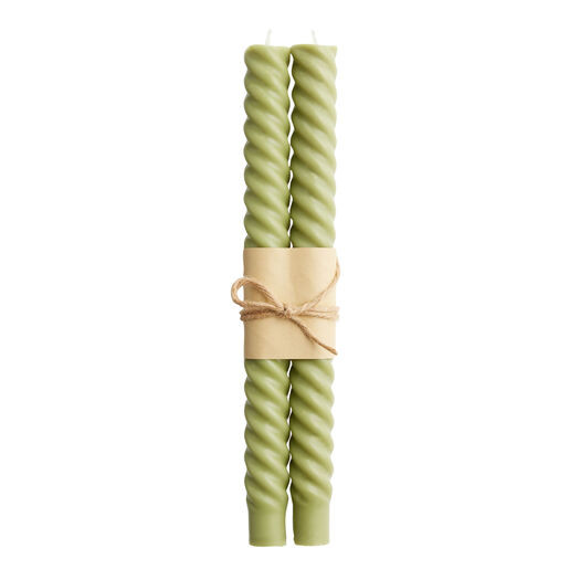 Fall Color Rope Spiral Taper Candle 2 Pack by World Market | World Market