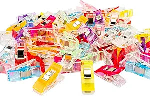 Multipurpose Sewing Clips, Chip Clips, Bag Clips for Food, Assorted Colors, Pack of 100 | Amazon (US)