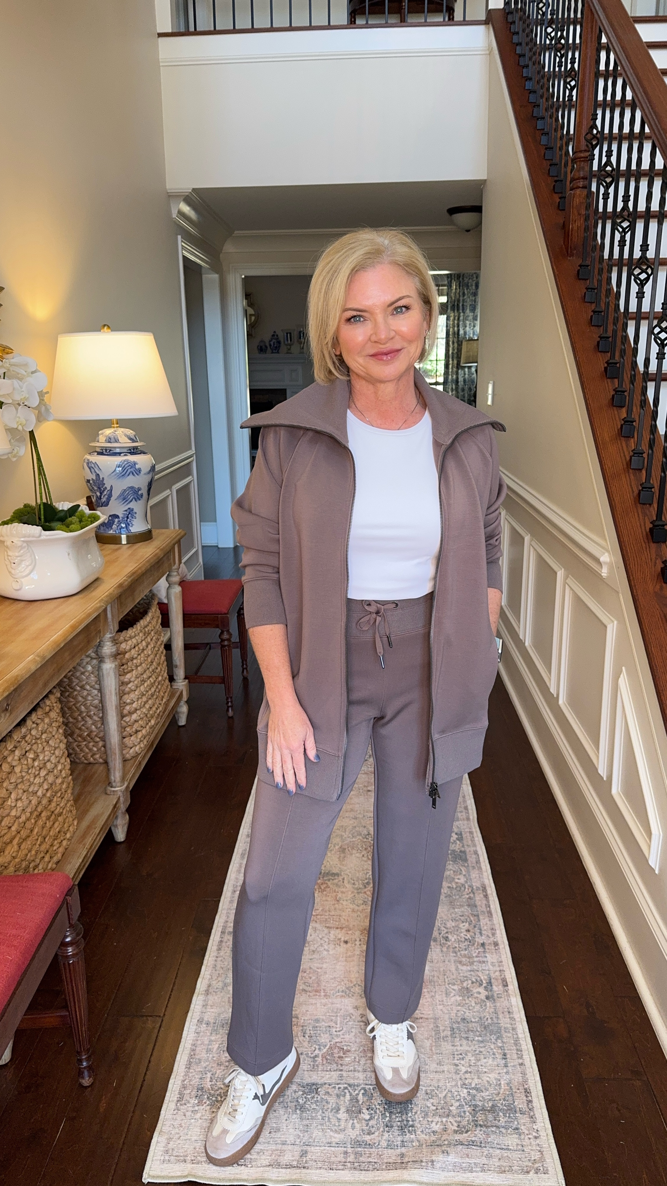 Use code SERENAXSPANX for 20% off and free shipping! 

Have you seen the new Air Essentials Luxe line from SPANX? Great pieces for lounge, travel & casual days! Buttery soft fabric with really nice drape. Pants come in regular, tall & petite lengths. I'm wearing jacket & pants in Small regular & tee in Medium. 

Athleisure
Travel outfit
Loungewear
Casual outfit
Petite fashion 
Matching set
Track suit

#stylewithserena
#spanxpartner
#athleisure
#fashionover50

#LTKOver40 #LTKPetite #LTKActive