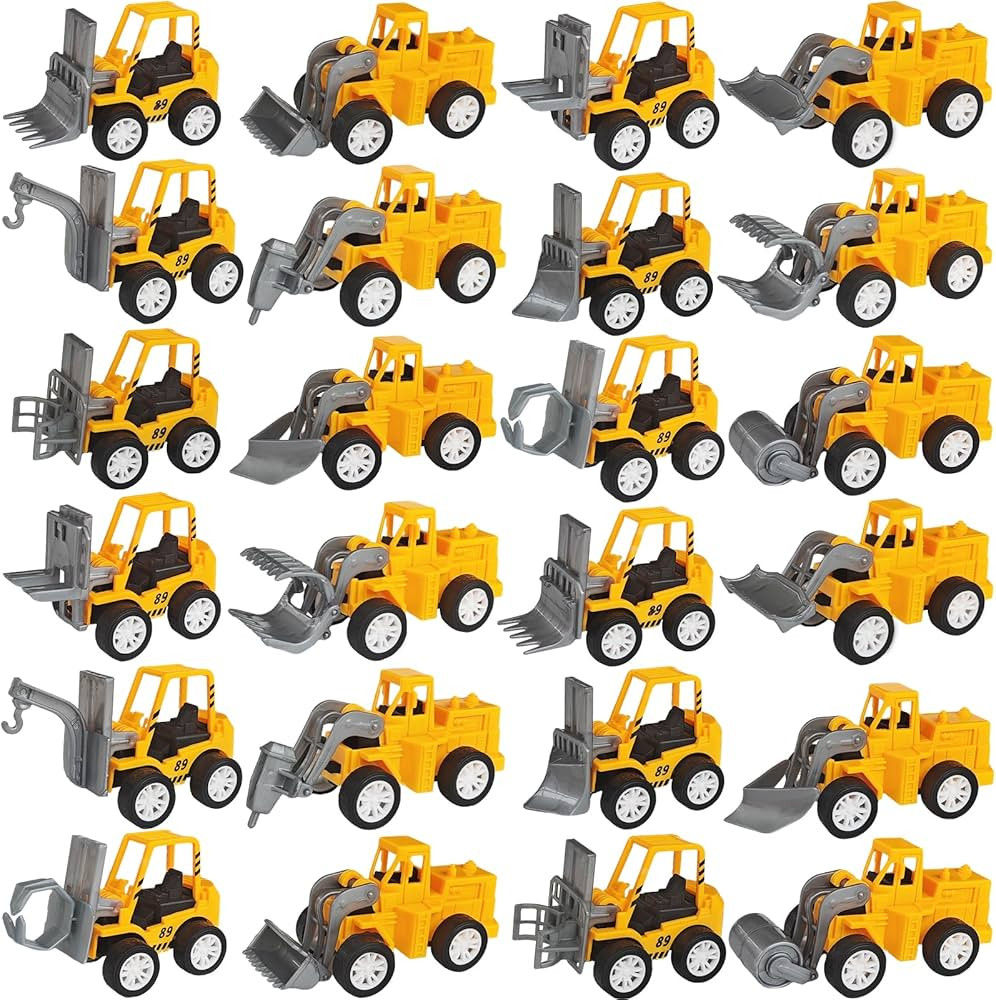 OJYUDD 24 Pcs Mini Construction Vehicles,Pull Back Engineering Vehicles,Play Figure Vehicles Toys... | Amazon (US)
