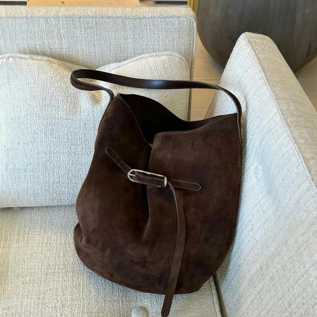 Suede Tote Bag, Soft Leather Shoulder Bags, Slouchy Style Handbags - Etsy | Etsy (US)