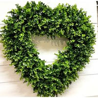 Heart Boxwood Wreath Valentine's Day Or Wedding Decor | Etsy (US)