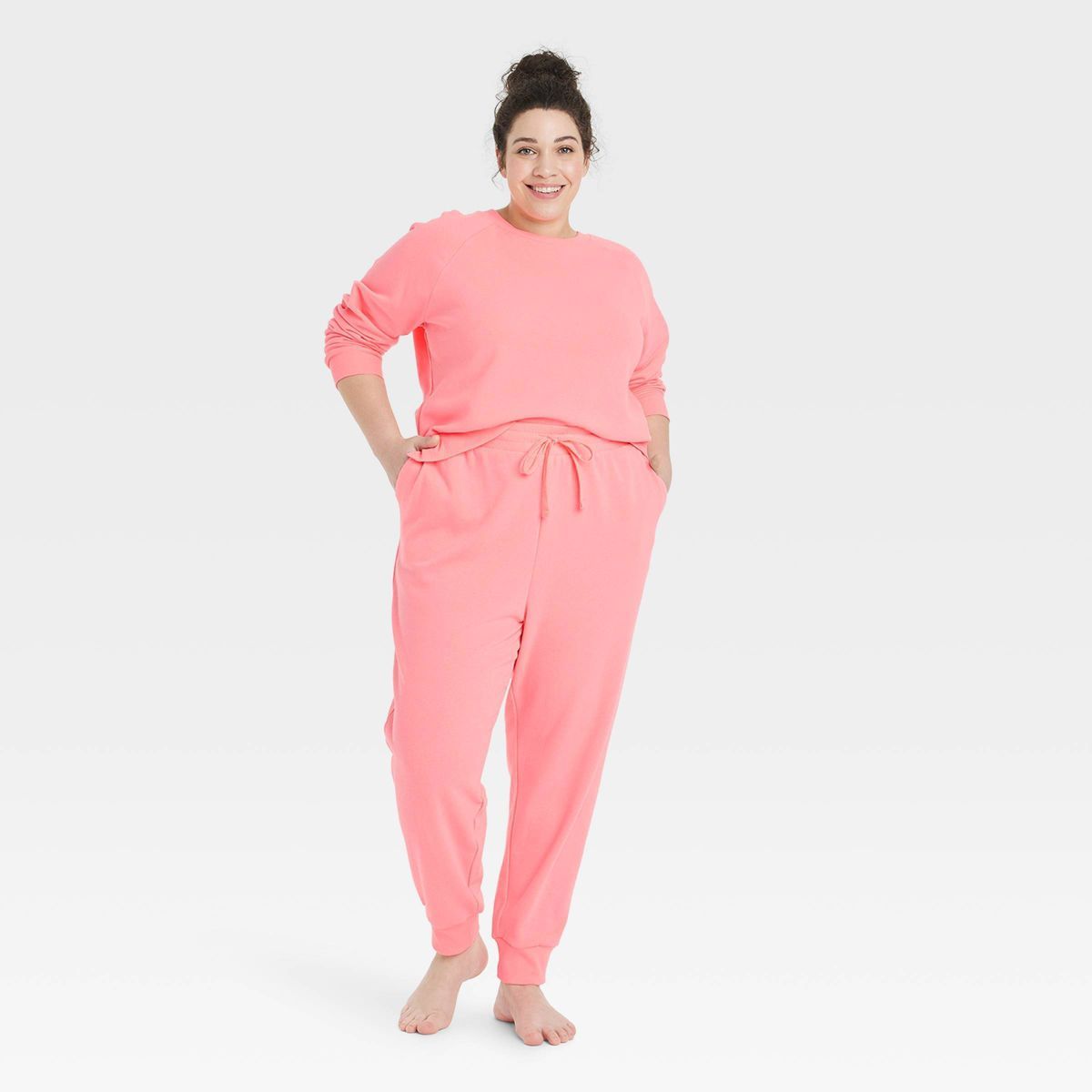 Women's Fleece Lounge Jogger Pants - Colsie™ Pink M | Target