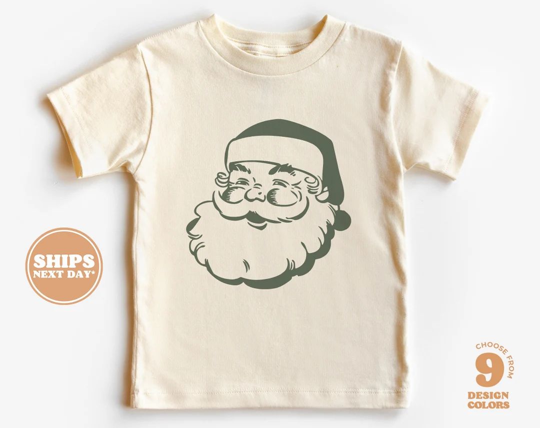 Toddler Christmas Shirt  Santa Kids Christmas Shirt  Holiday - Etsy | Etsy (US)
