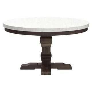 Exclusive Home Decorators Collection Greymont Walnut Brown Finish Round Pedestal Dining Table for... | The Home Depot