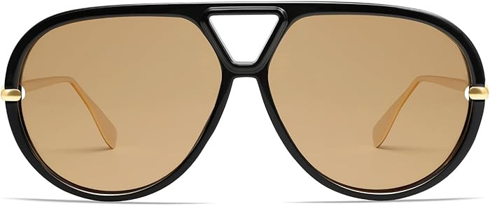 VANLINKER Oversized Trendy Polarized Aviator Sunglasses for Women Men Retro Round Sunglasses Vint... | Amazon (US)