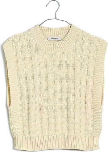 Madewell Checkered Stitch Wedge Sweater Vest | Nordstrom | Nordstrom