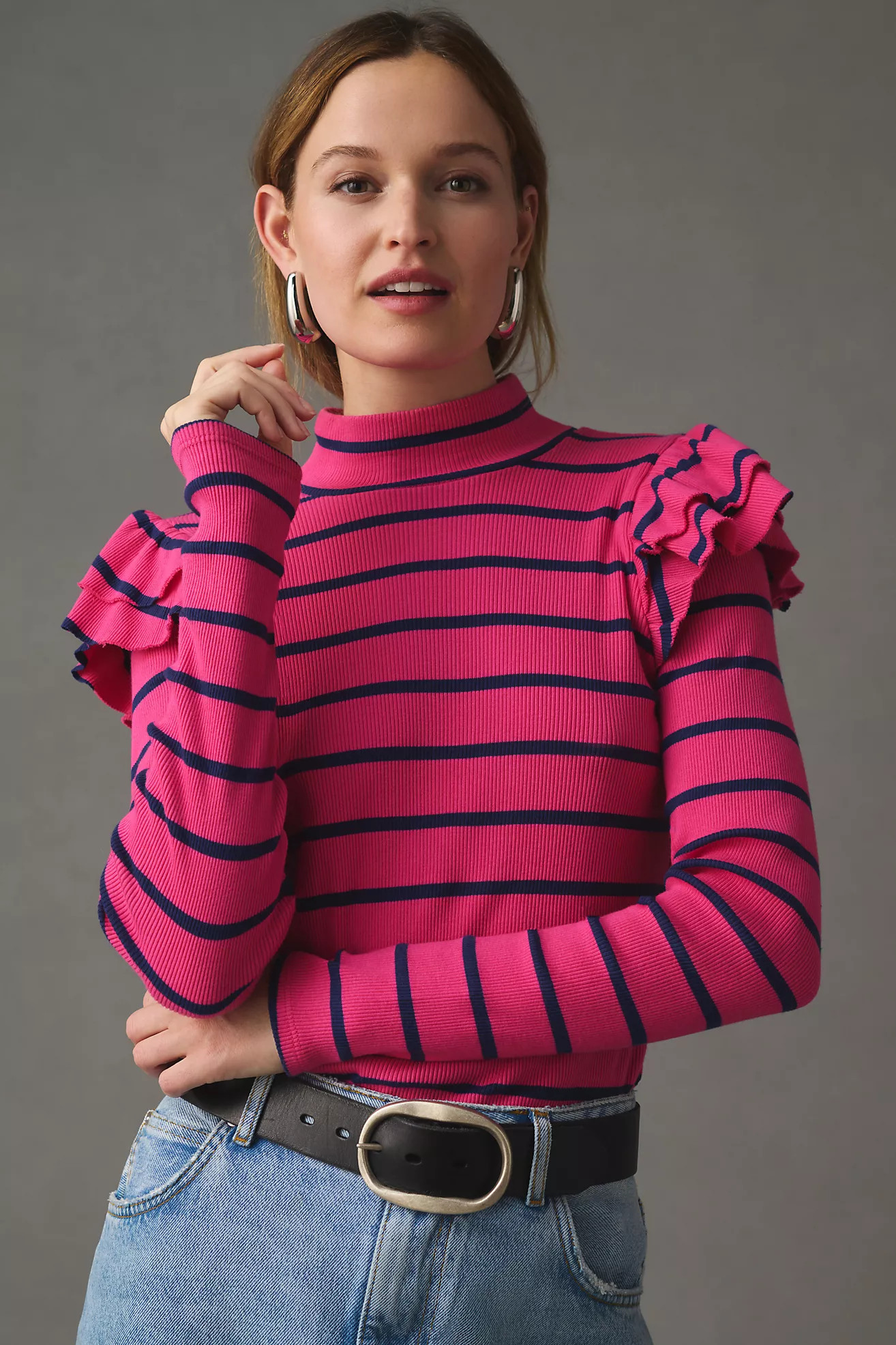 T.La Ruffled Turtleneck Top | Anthropologie (US)