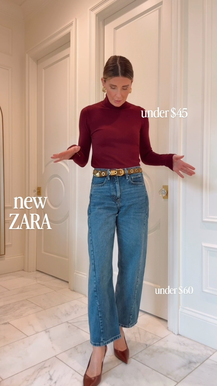 Zara OOTD with every piece under $100! Loving burgundy for fall.

#LTKootd #LTKSeasonal #LTKOver40