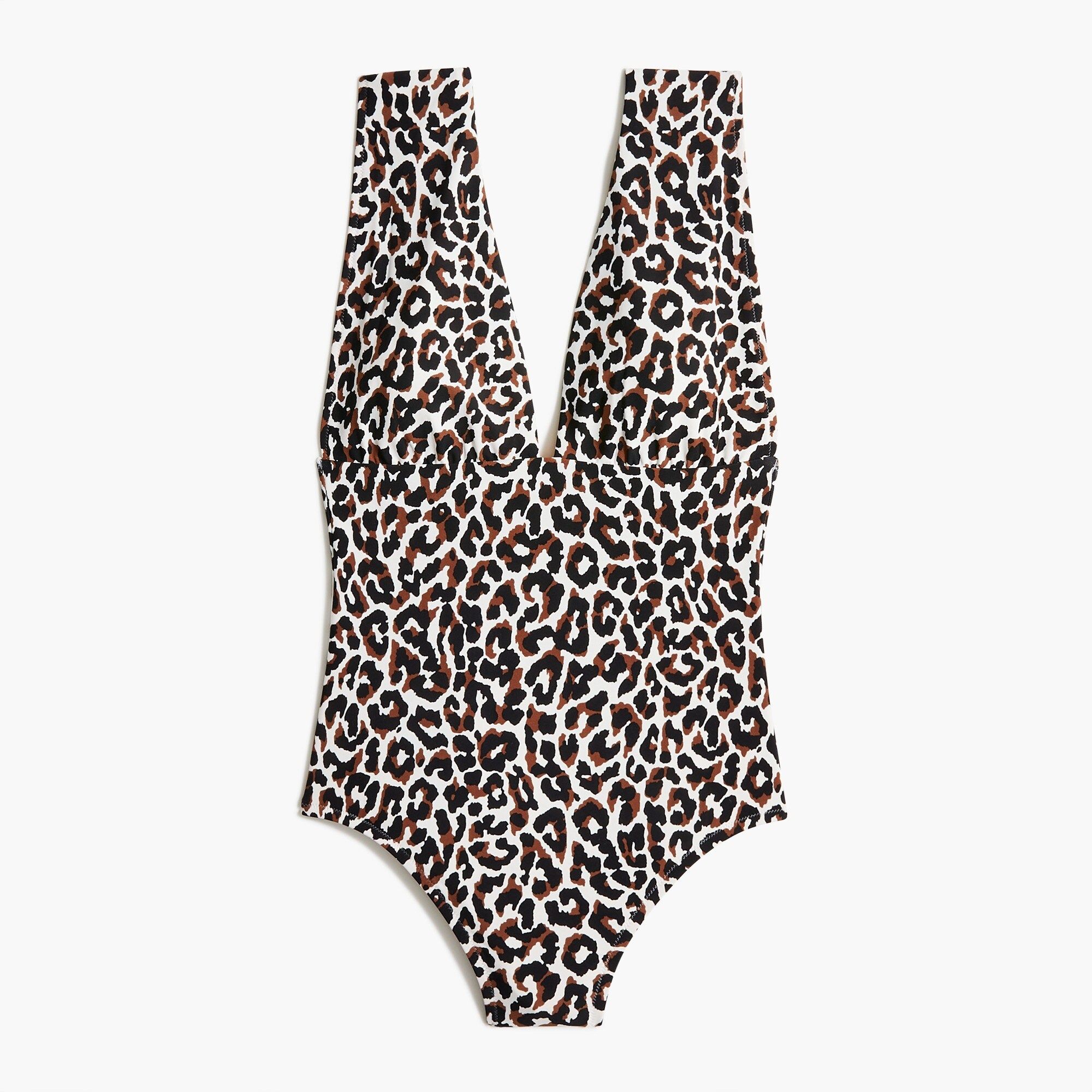 Factory: Printed V-neck One-piece Swimsuit For Women | J.Crew Factory