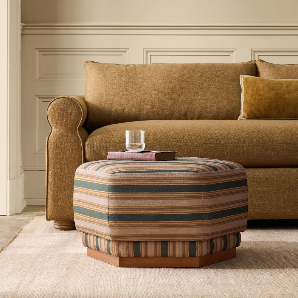 Pierce &amp; Ward Hexagon Ottoman | West Elm (US)