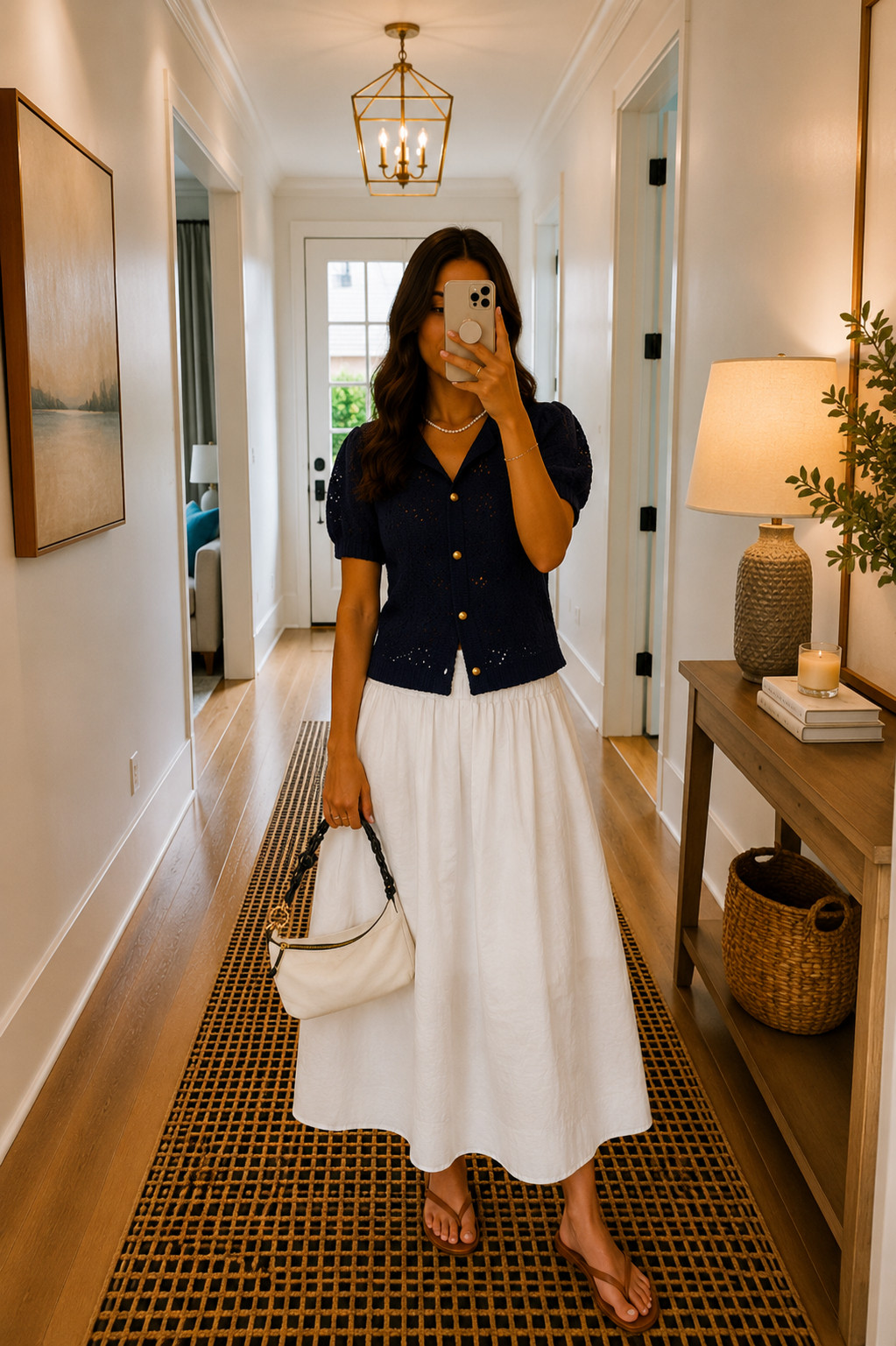 This Walmart outfit looks so much more expensive than it is 🤍 Loving this navy cardigan with the flowy white skirt for an effortless summer look. Easy to dress up for dinner or keep casual for brunch, vacation, or everyday.

Everything is linked in my LTK! ✨

#WalmartFashion #WalmartFinds #WalmartStyle #SummerOutfit #WhiteSkirt #AffordableFashion #EverydayStyle #VacationOutfit #LTKStyle #LTKFinds 

 #LTKootd