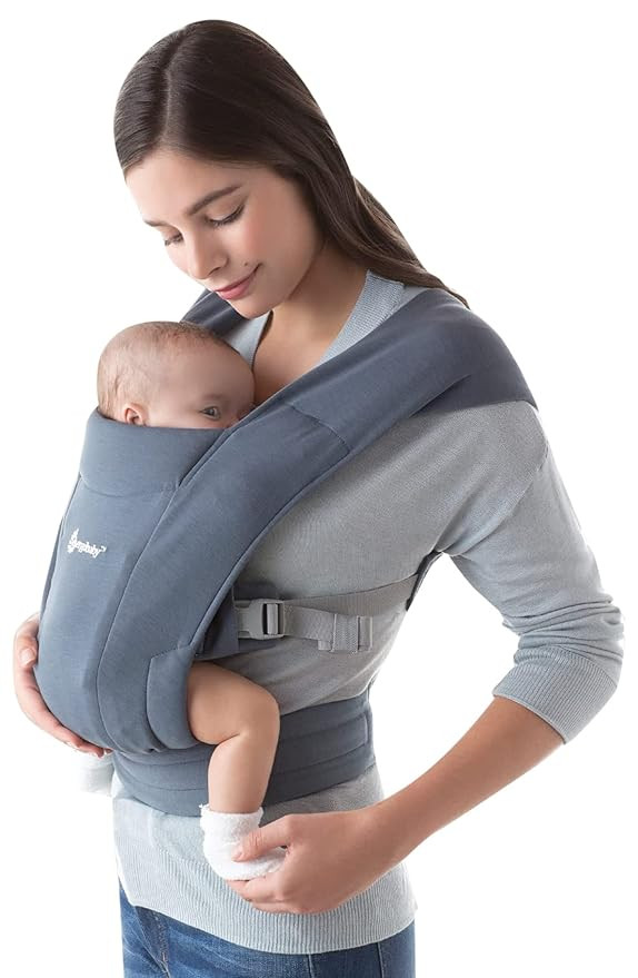 Ergobaby Embrace Cozy Newborn Baby Wrap Carrier (7-25 Pounds), Ponte Knit, Oxford Blue | Amazon (US)