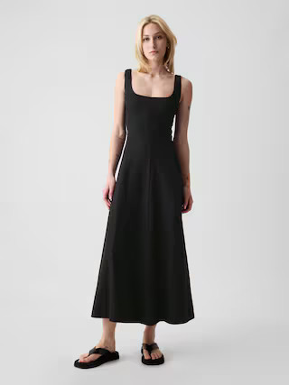 Linen-Blend Midi Dress | Gap (US)