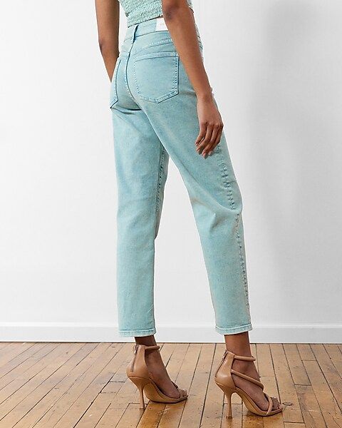 Mid Rise Mint Green Tinted Boyfriend Jeans | Express