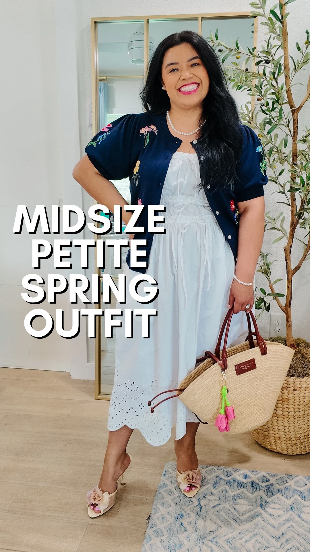 MIDSIZE PETITE SPRING OUTFIT 🌷This dress is from last season from Walmart but I have linked similar! It’s 100% cotton from Free Assembly, so I’ve linked this year’s version. 

🌷My mules are from @Macys , they are a floral and raffia mule that I’ve been obsessed with! 

🌷My bag is from Sezane and this is my second season wearing it. It’s held up great and is definitely one to add to your collection. 

🌷I’m such a fan of pearls and @Macys   always has them in a great affordable price point! I’ve linked my exact necklace, earrings, and bracelet!

🌷Classic outfit, spring outfit, modest fashion, petite fashion, mid size fashion how to style spring clothes for short girls spring capsule wardrobe spring outfits I’ve work recently #midsizefashion #petitefashion #springfashion #midsizeapproved #Springoutfitideas

#LTKootd #LTKOver40 #LTKMidsize