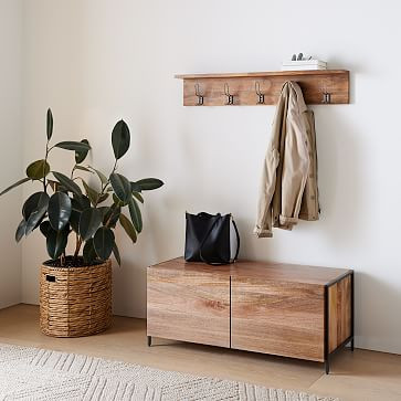 Industrial Storage Bench & Shelf Set | West Elm (US)