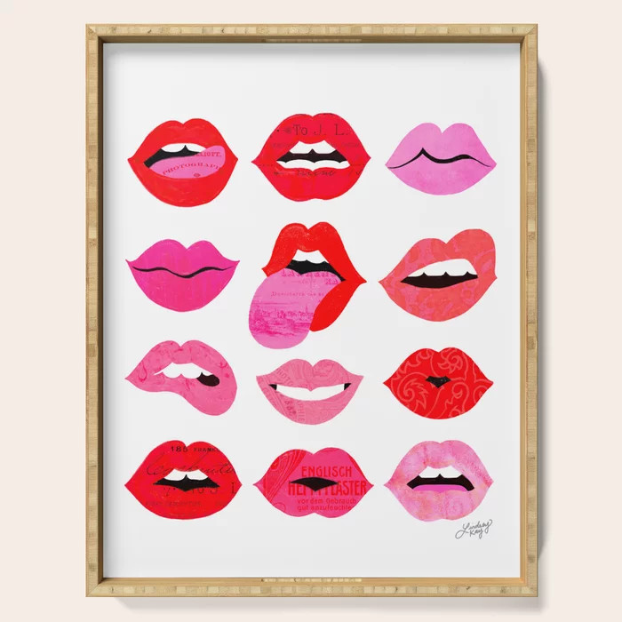 Lips of Love Serving Tray | Society6