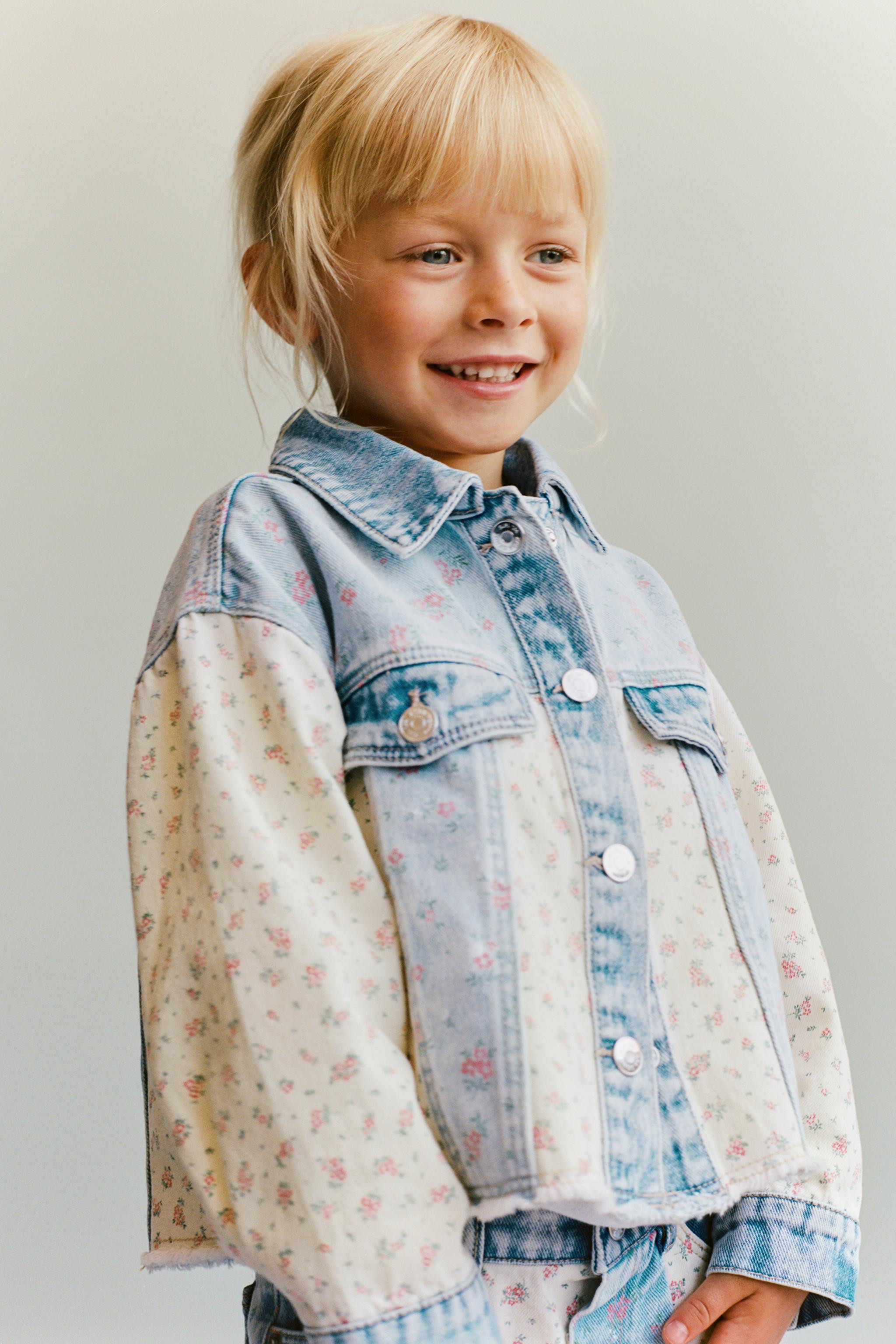 PATCHWORK FLORAL DENIM JACKET | Zara US