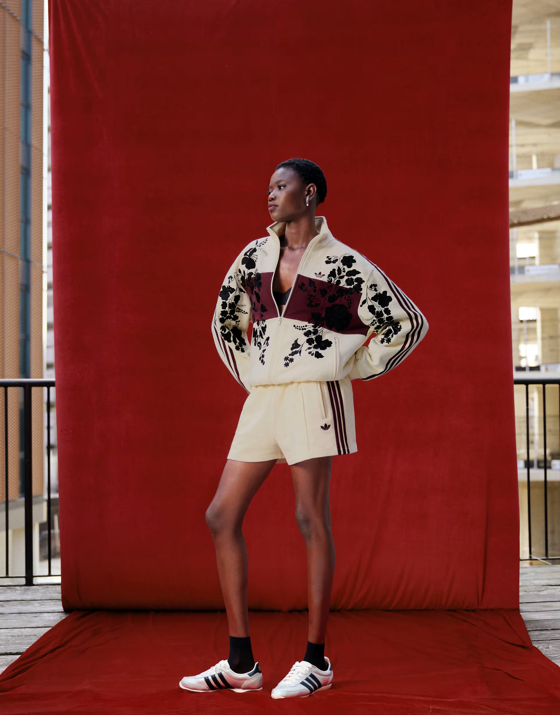 adidas Originals x ASOS jersey mini short in buttermilk | ASOS | ASOS (Global)