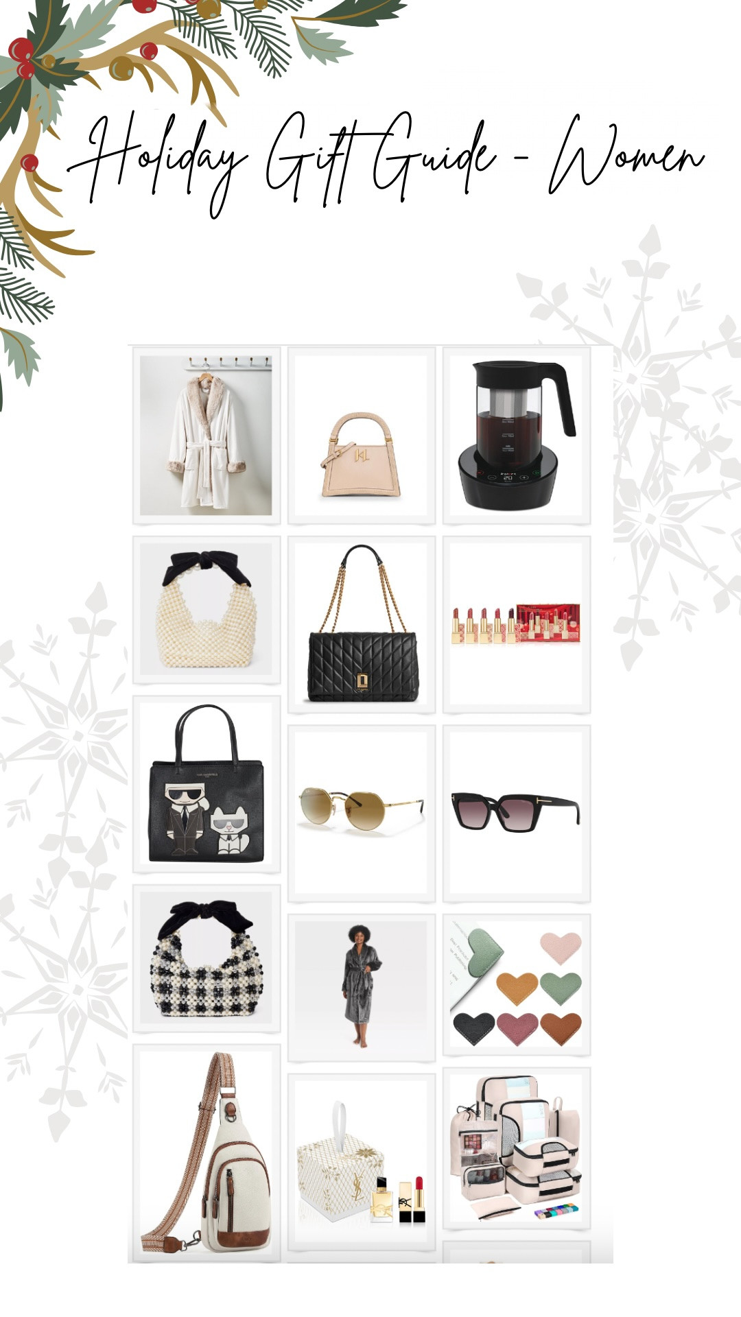 🎁✨ "Holiday Gift Guide: Perfect Picks for the Women in Your Life!" 🌟🎄

Show the amazing women in your life how much they mean to you with gifts that truly sparkle! 💖 From cozy self-care sets and stylish accessories to thoughtful, one-of-a-kind finds, this guide has it all. 🛍️✨

Perfect for your mom, sister, best friend, or anyone who deserves a little extra love this holiday season. 🎉

Let’s make their holidays unforgettable. #WomensGiftGuide #HolidayGifts #GiftIdeas2024 

 #LTKCyberWeek #LTKGiftGuide #LTKHoliday