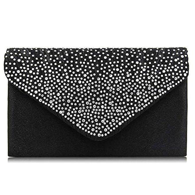 HEKATE Women Evening Bag Rhinestone Envelope Clutch Bag Party Wedding Clutch Purse … | Amazon (US)