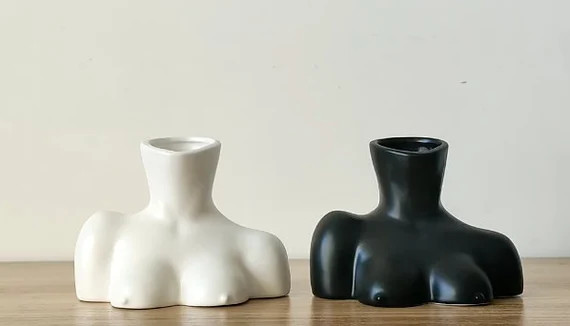 Ceramic Bust Vase Female Body Art Statue Vase Body Art | Etsy | Etsy (US)