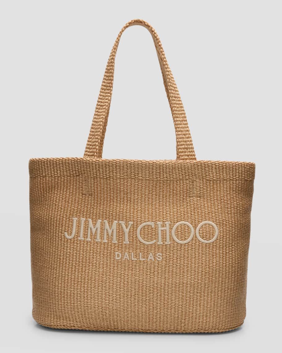 Jimmy Choo Logo Dallas Beach Tote Bag | Neiman Marcus