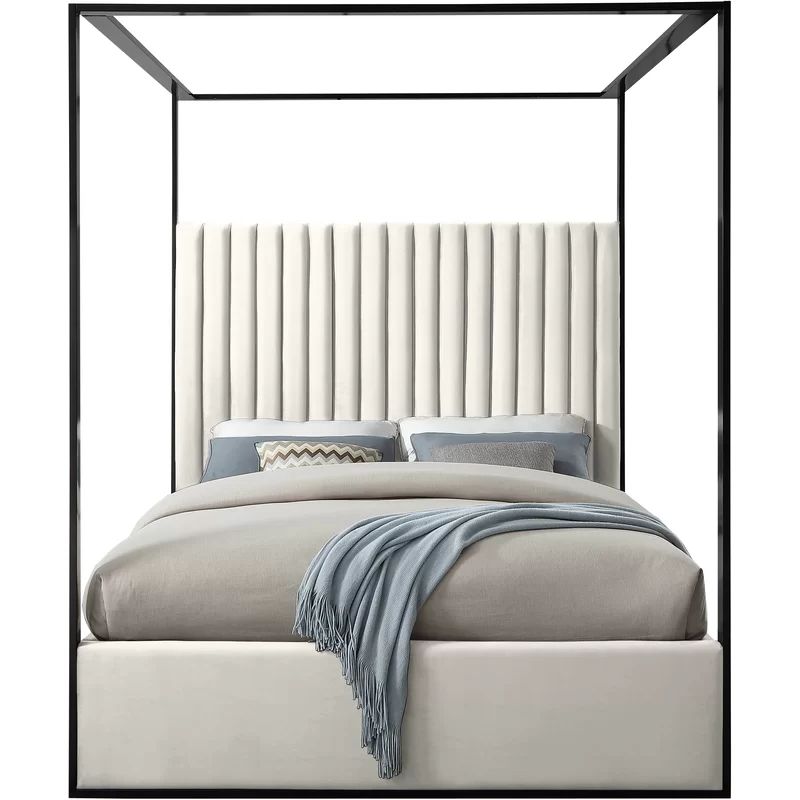 Tessa Upholstered Metal Canopy Bed | Wayfair North America