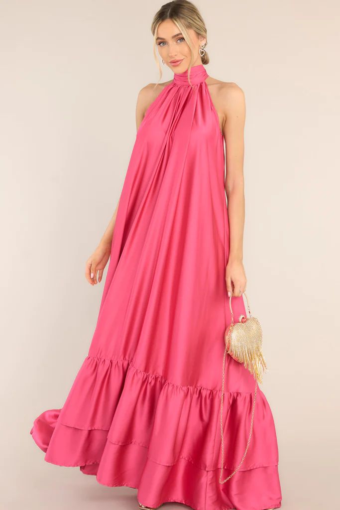 Talk About Beauty Hot Pink Maxi Dress | Red Dress 